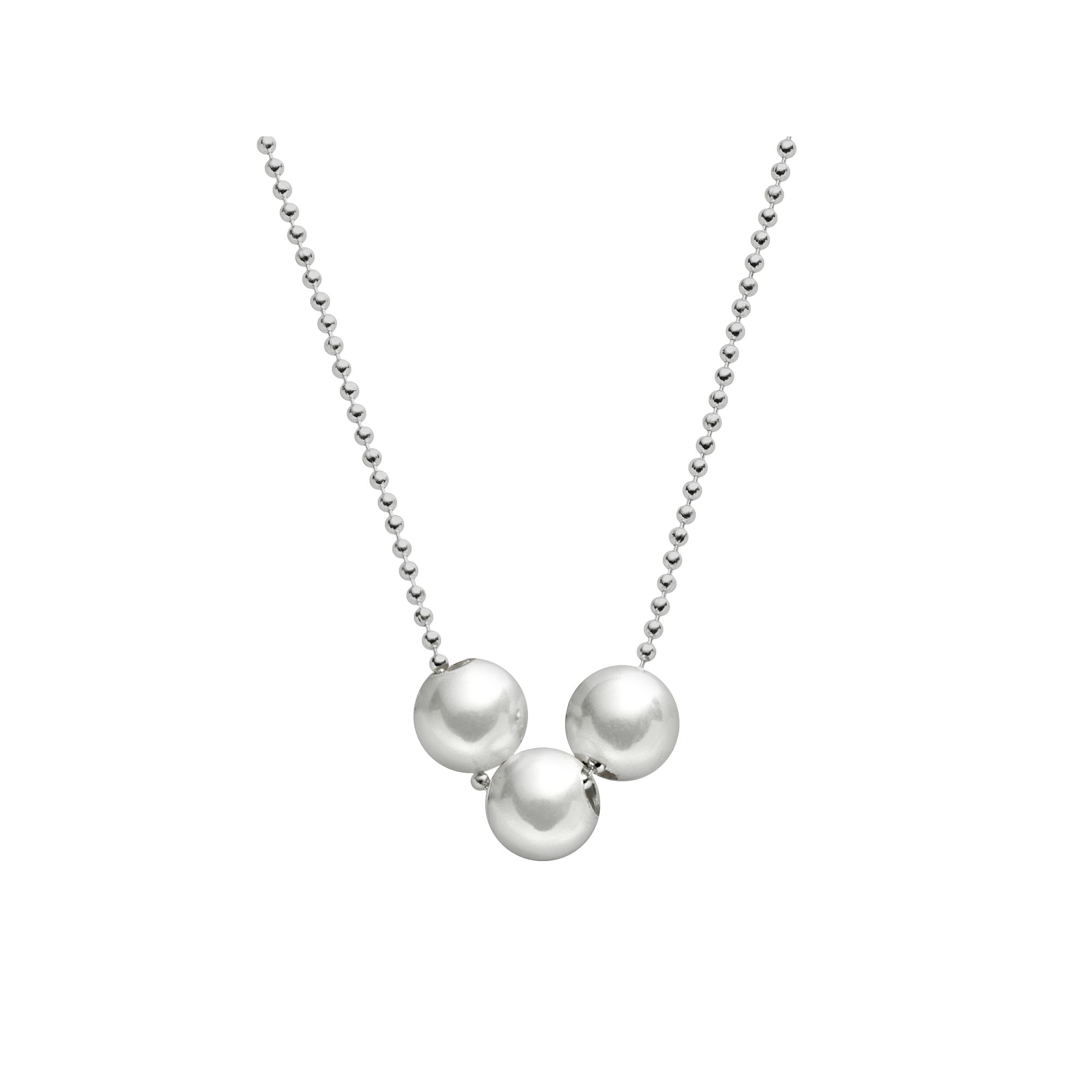 Argento Forte Sterling Silver Necklace and Spacer Beads, Womens, Size: 24