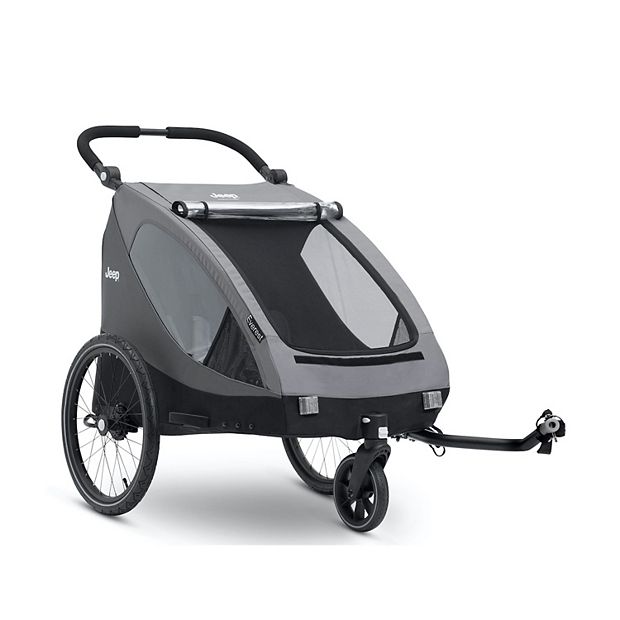 Jeep Everest 2 in 1 Child Bike Trailer and Stroller for 2 Kids by