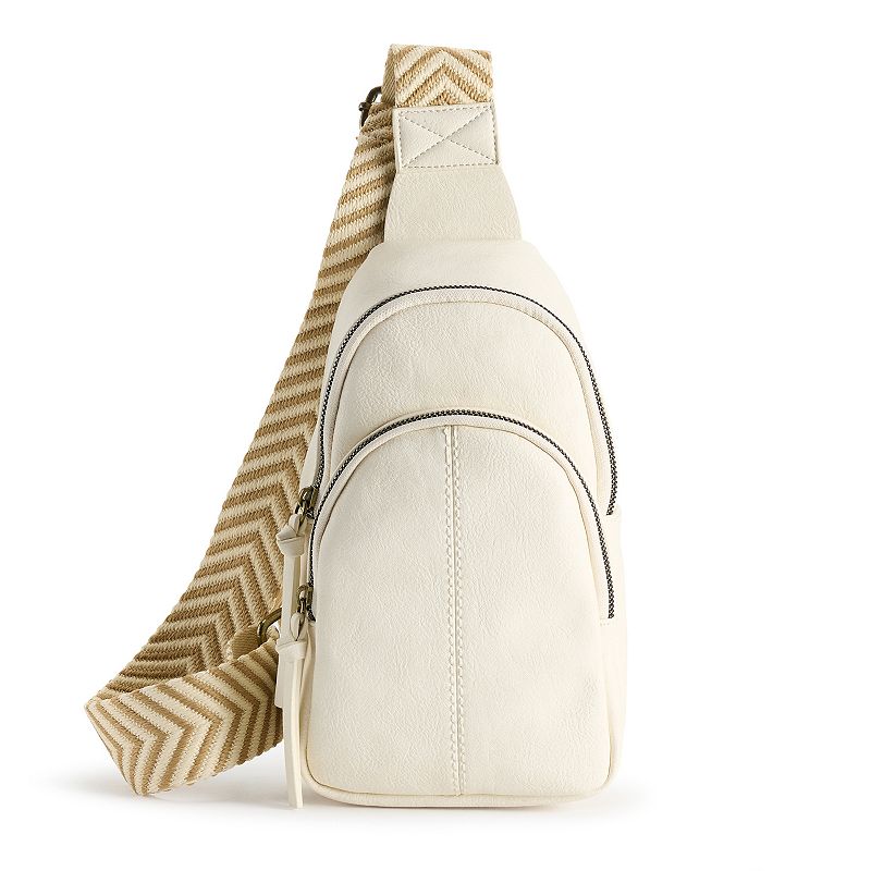 Sonoma Goods For Life® Acosta Sling Bag, Brown Chevron