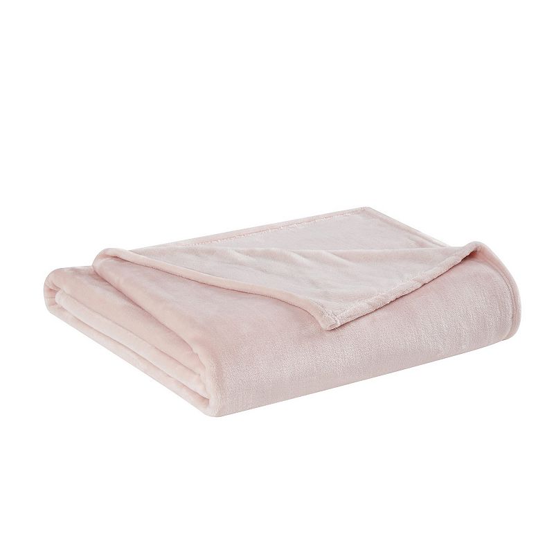 Truly Soft Velvet Plush Throw, Light Pink