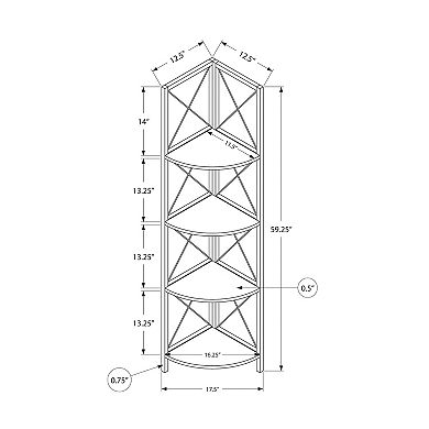 Monarch 4-Shelf Bookcase