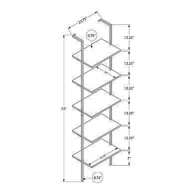 Monarch 5-Shelf Ladder Bookcase