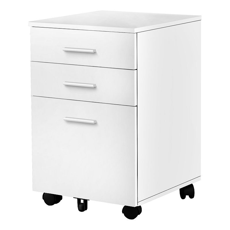 Monarch 3-Drawer Filing Cabinet, White