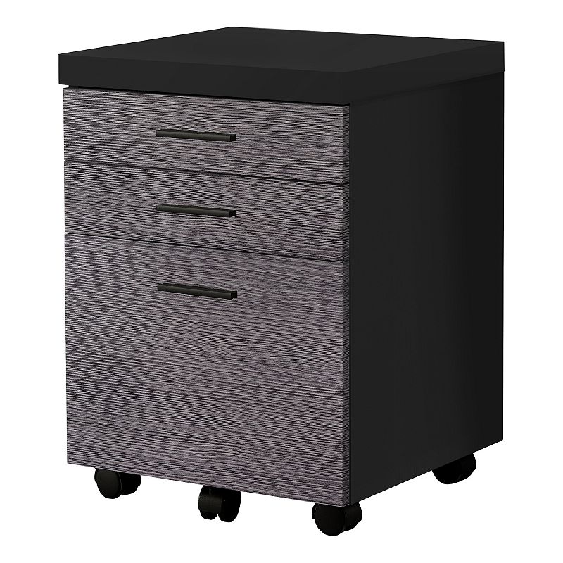Monarch 3-Drawer Filing Cabinet, Black