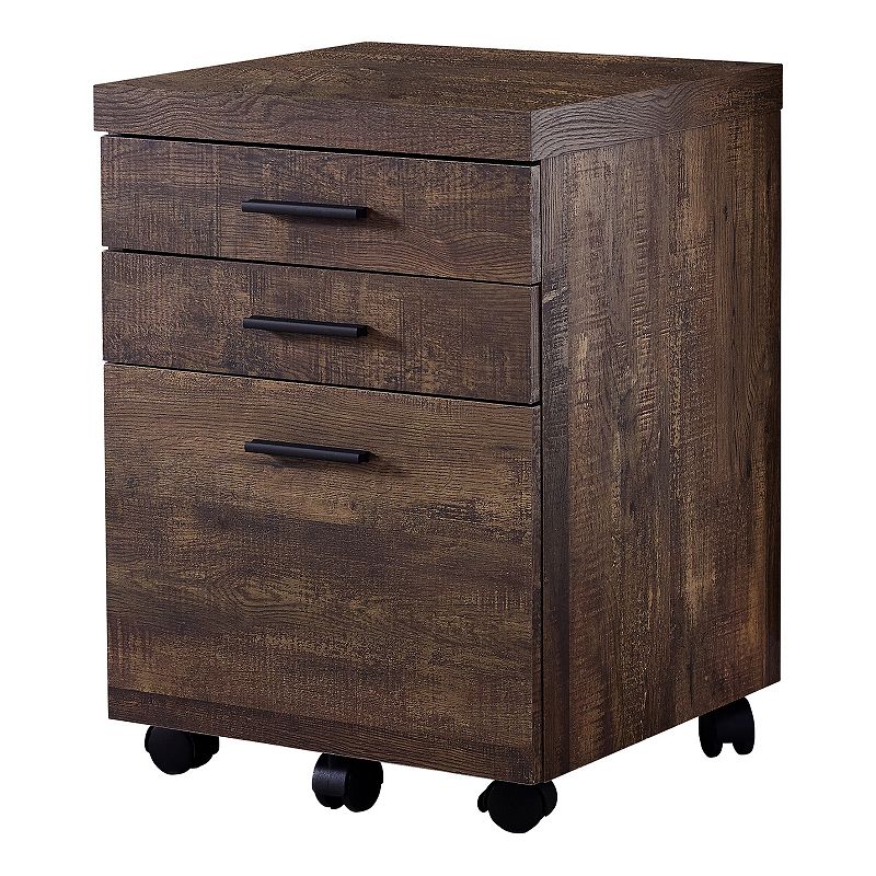 Monarch 3-Drawer Filing Cabinet, Brown