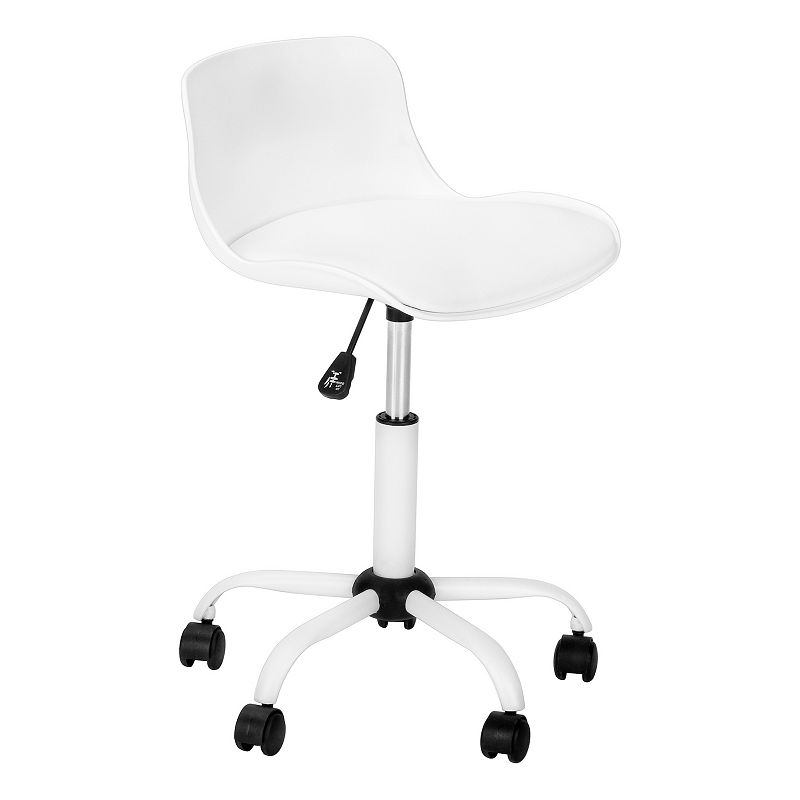 Monarch Low-Back Adjustable Office Chair, White