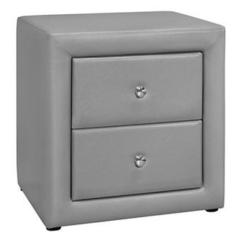 Monarch 2-Drawer Upholstered Nightstand