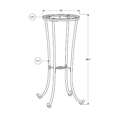 Monarch Hammered Metal Accent Table