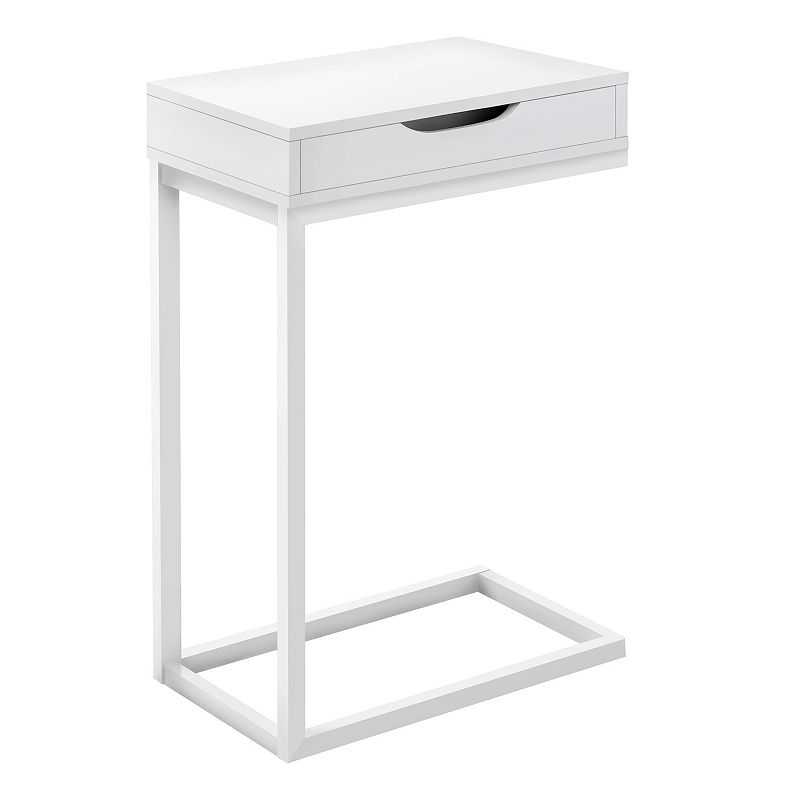 80722964 Monarch Storage Drawer Accent Table, White sku 80722964