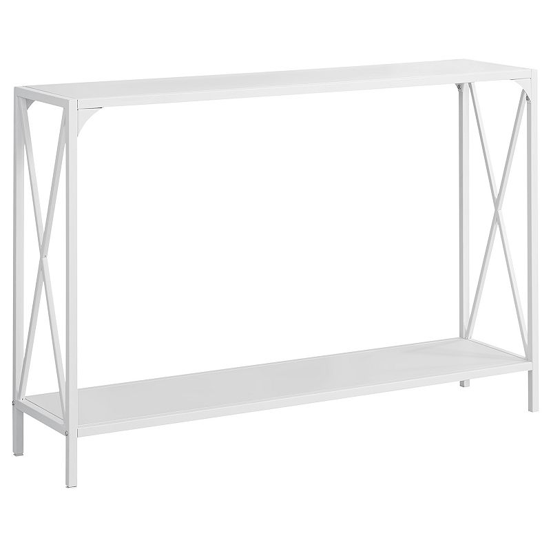 Monarch X-Frame Console Table, White