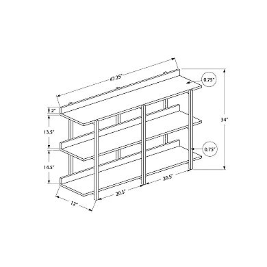 Monarch 2-Shelf Console Table