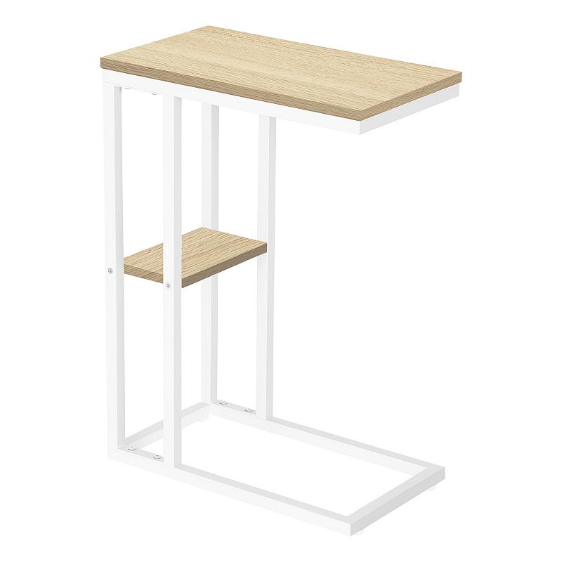 Monarch 1-Shelf C-Shape Side Table, Brown
