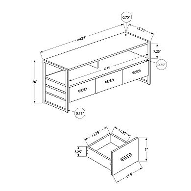 Monarch 3-Drawer TV Stand