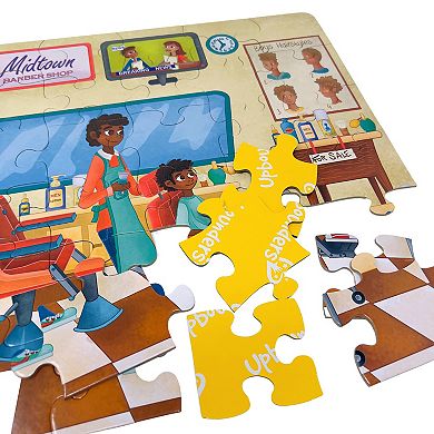 Upbounders A Day at The Barbershop 48-Piece Jumbo Floor Puzzle