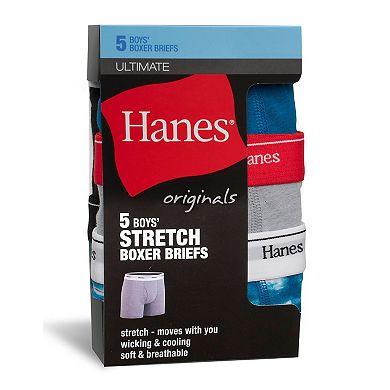 Boys 6-20 Hanes® Originals Ultimate 5-Pack Boxer Briefs