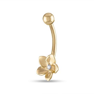 Amella Jewels 14k Gold Flower Belly Ring
