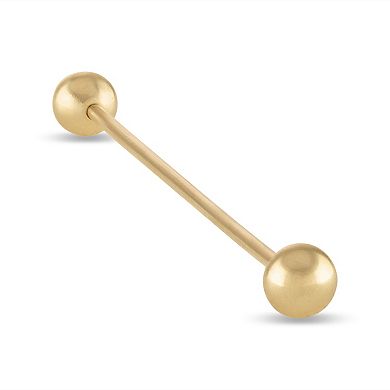 Amella Jewels 10k Gold Industrial Barbell Eyebrow Ring