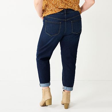 Plus Size Sonoma Goods For Life® Rolled Hem Crop Jeans