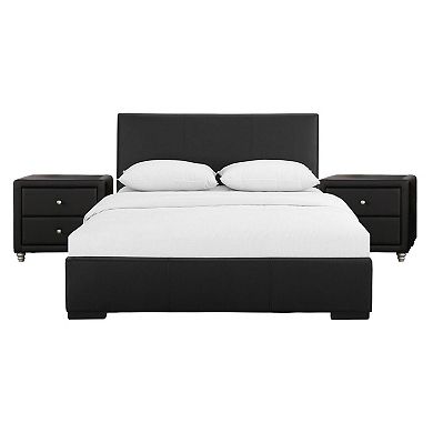 Camden Isle Hindes Platform Bed & Two Nightstands 3-piece Set