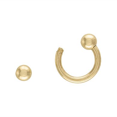 Amella Jewels 10k Gold Barbell Cartilage Ring