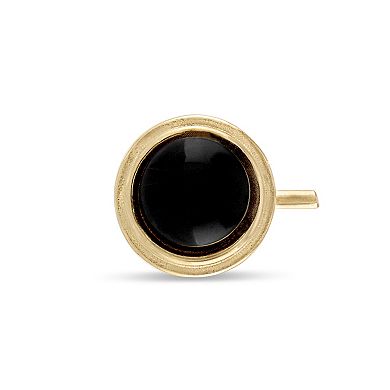 Amella Jewels 10k Gold Onyx L-Post Nose Stud