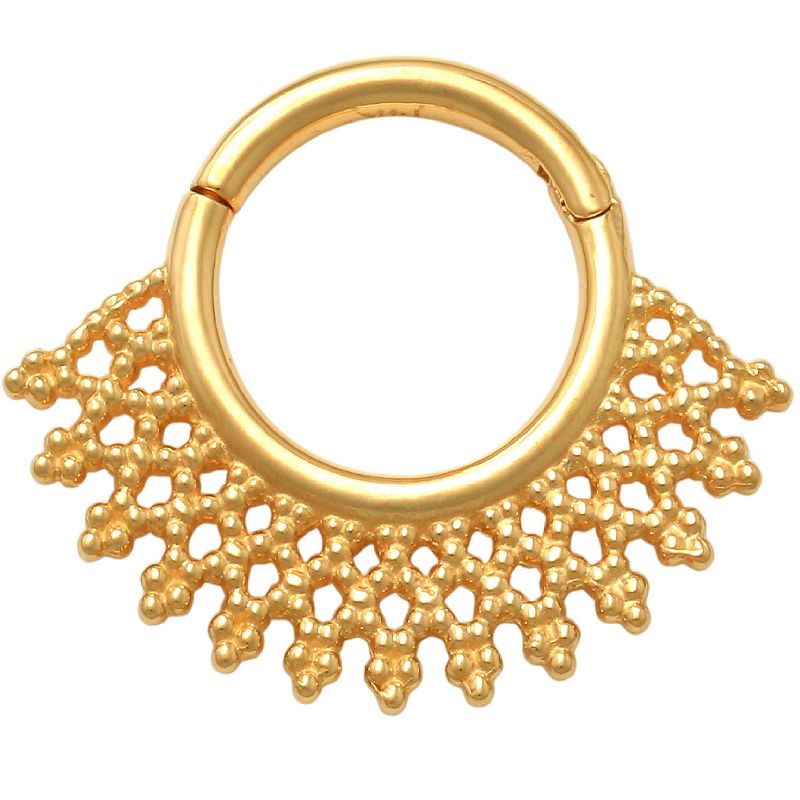 66093624 Amella Jewels 14K Gold Septum Clicker Nose Ring, W sku 66093624