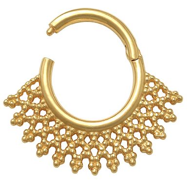 Amella Jewels 14K Gold Septum Clicker Nose Ring