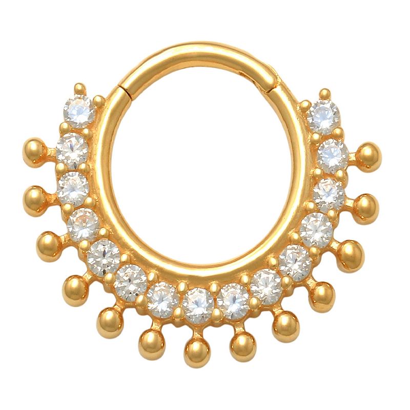 83411027 Amella Jewels 10K Gold Septum Clicker Nose Ring, W sku 83411027