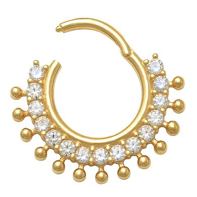 Amella Jewels 10K Gold Septum Clicker Nose Ring