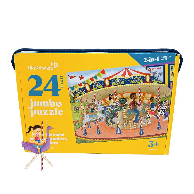 Upbounders Joyful Carousel Animals, Numbers & Colors Double Sided 24-Piece 