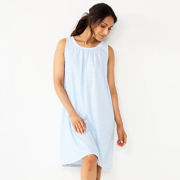 Womens Croft And Barrow® Sleeveless Cotton Nightgown