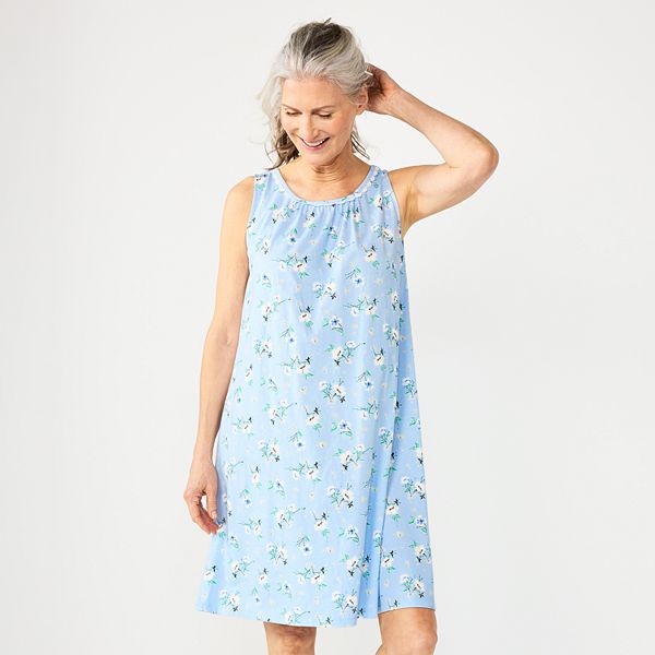 Womens Croft And Barrow® Sleeveless Cotton Nightgown