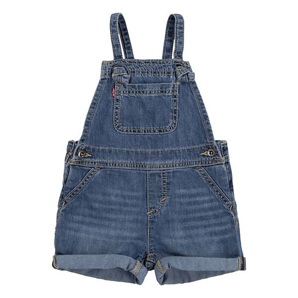 Girls 4-6x Levi's&reg; Knotted Strap Shortalls - Light Wash (6X)