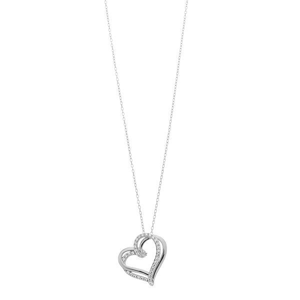 1/4 Carat T.W Diamond Heart Pendant Necklace