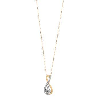 1/4 Carat T.W Diamond Teardrop Pendant Necklace