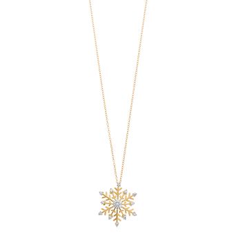 Diamond Brilliance 1/4 Carat T.W Diamond Snowflake Pendant Necklace