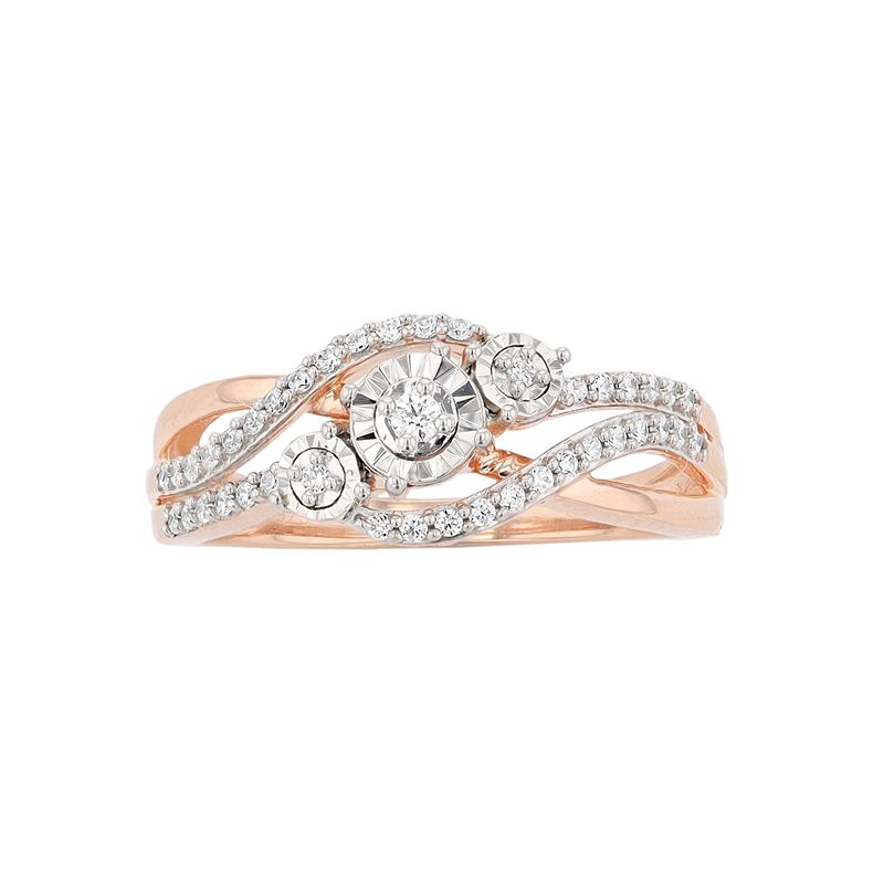 1/4 Carat T.W Diamond Fashion Ring, Womens, Size: 7, Pink