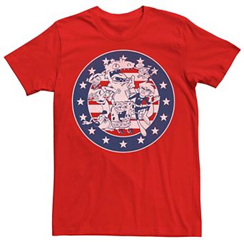 Men's Nickelodeon Americana Circle Badge Character Tee