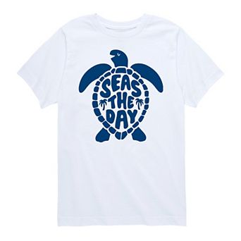 Boys 8-20 Seas The Day Turtle Graphic Tee