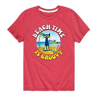 Boys 8-20 Pete The Cat Beach Time Groovy Graphic Tee