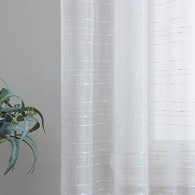 Laura Ashley Curtains Sheer Lehman Set of 4 Window Curtain Panels