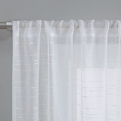 Laura Ashley Curtains Sheer Lehman Set of 4 Window Curtain Panels