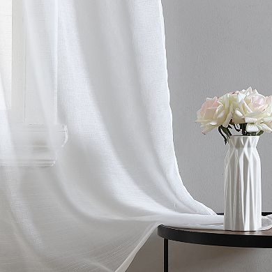 Laura Ashley Curtains Sheer Varick Set of 4 Window Curtain Panels