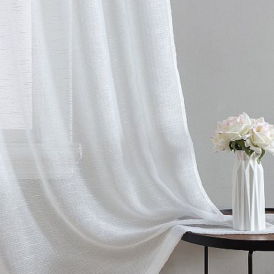 Laura Ashley Curtains Sheer Richmond Set of 4 Window Curtain Panels