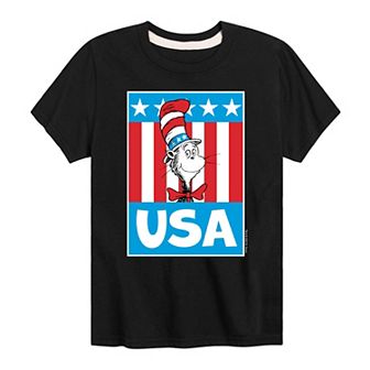 Boys 8-20 Dr. Seuss Cat In The Hat USA Graphic Tee