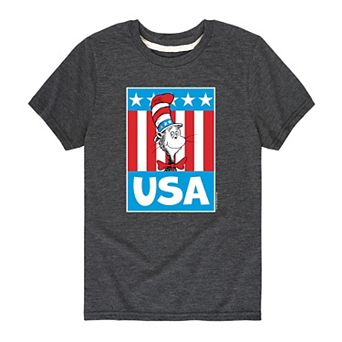 Boys 8-20 Dr. Seuss Cat In The Hat USA Graphic Tee