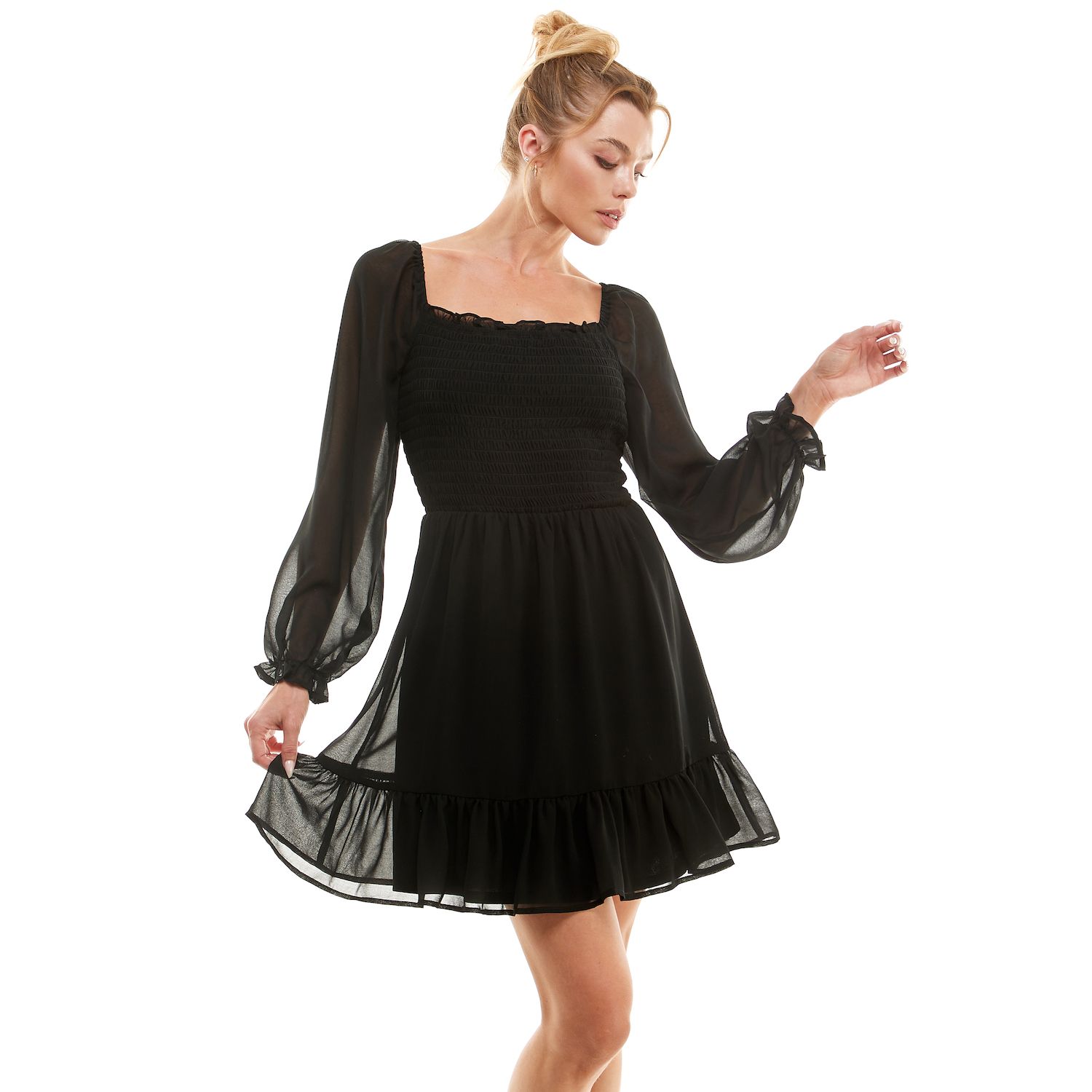 kohls dresses long sleeve