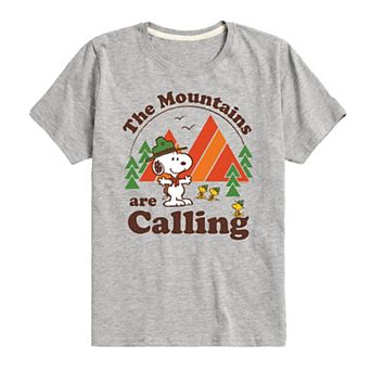 Boys 8-20 Peanuts "Mountains Are Calling" Graphic Tee