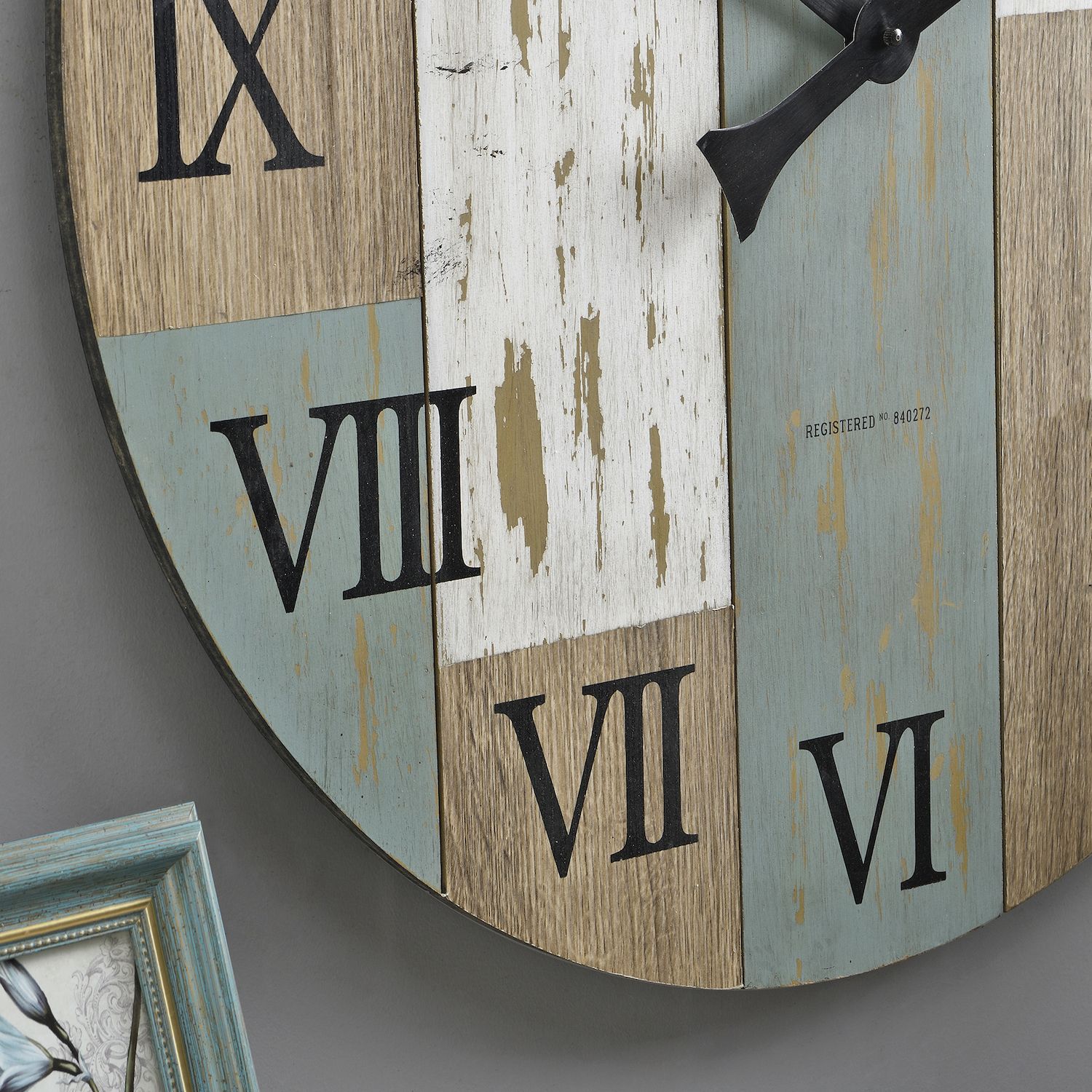 FirsTime & Co. Multicolor Timberworks Wall Clock