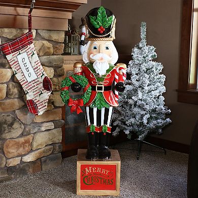 Sunnydaze Karl Indoor And Outdoor Christmas Nutcracker Statue - 48 In